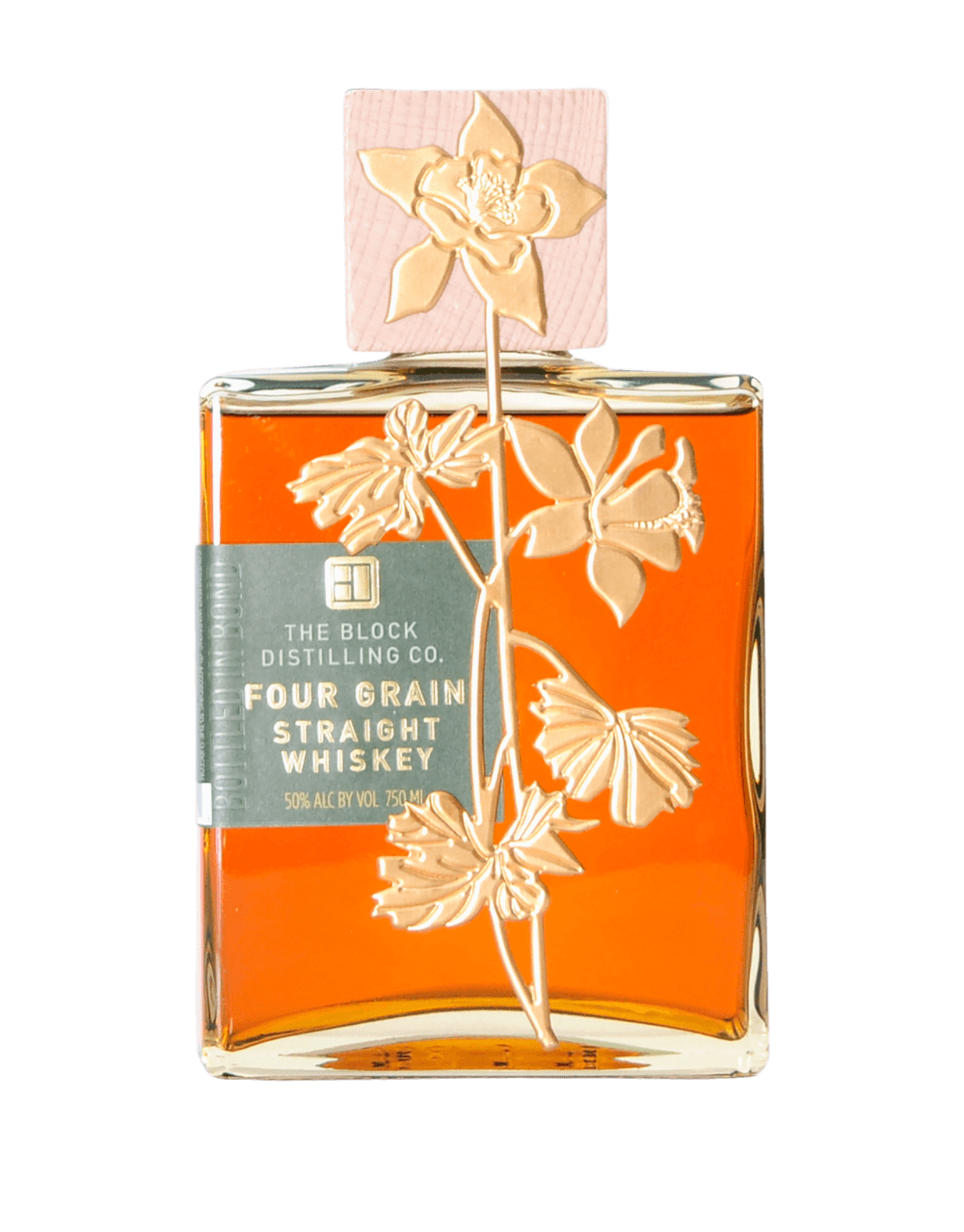 THE BLOCK DISTILLING CO BOTTLED IN BOND FOUR GRAIN STRAIGHT WHISKEY