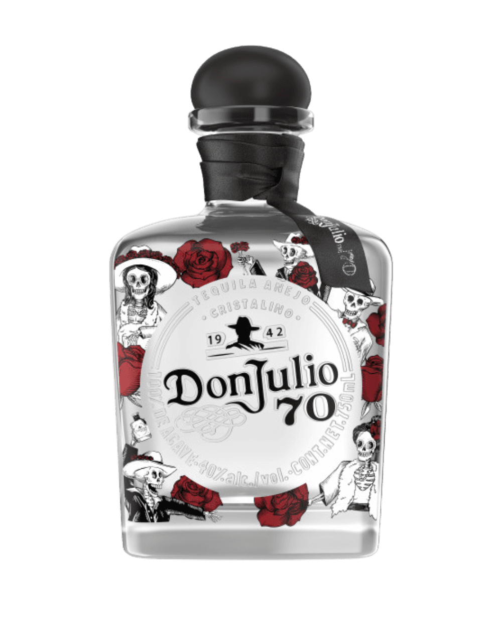 TEQUILA DON JULIO 70 AÑEJO CRISTALINO DIA DE LOS MUERTOS EDITION BOTTLE BY WILLY CHAVARRIA