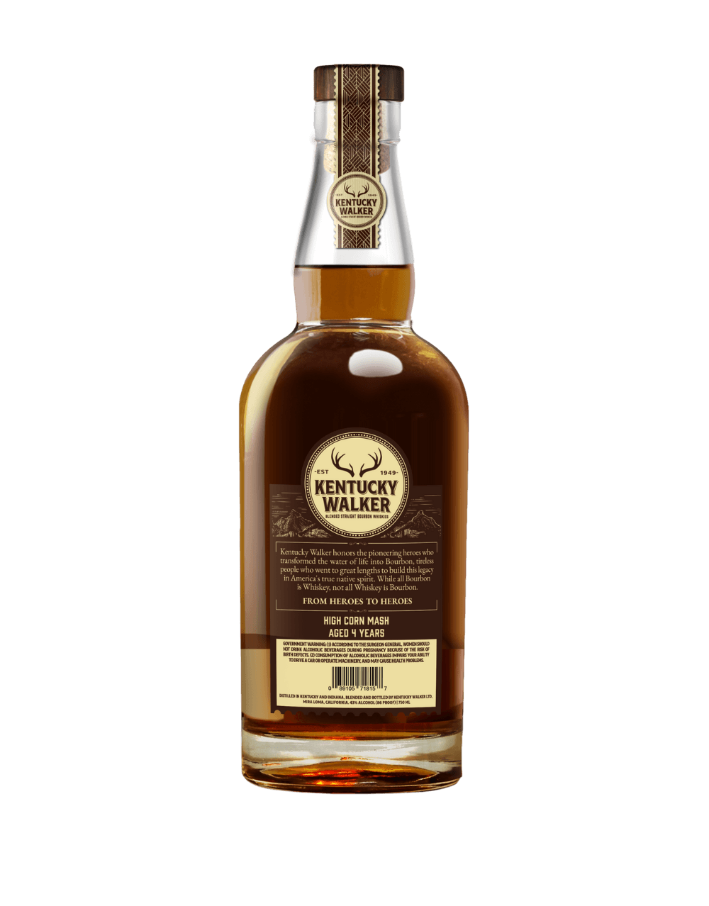 KENTUCKY WALKER BOURBON® WHISKEY 86 PROOF