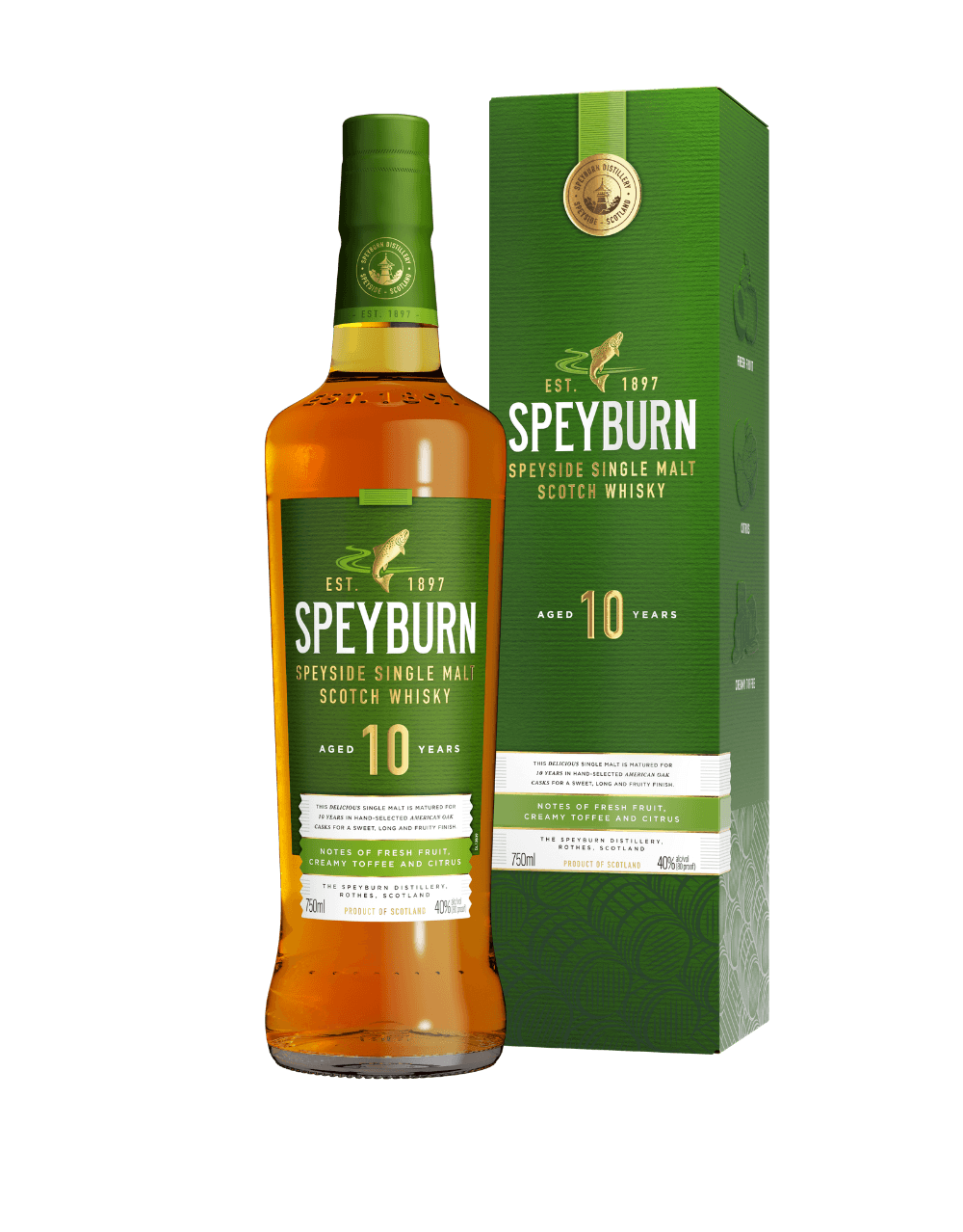 SPEYBURN SINGLE MALT SCOTCH 10 YEAR OLD