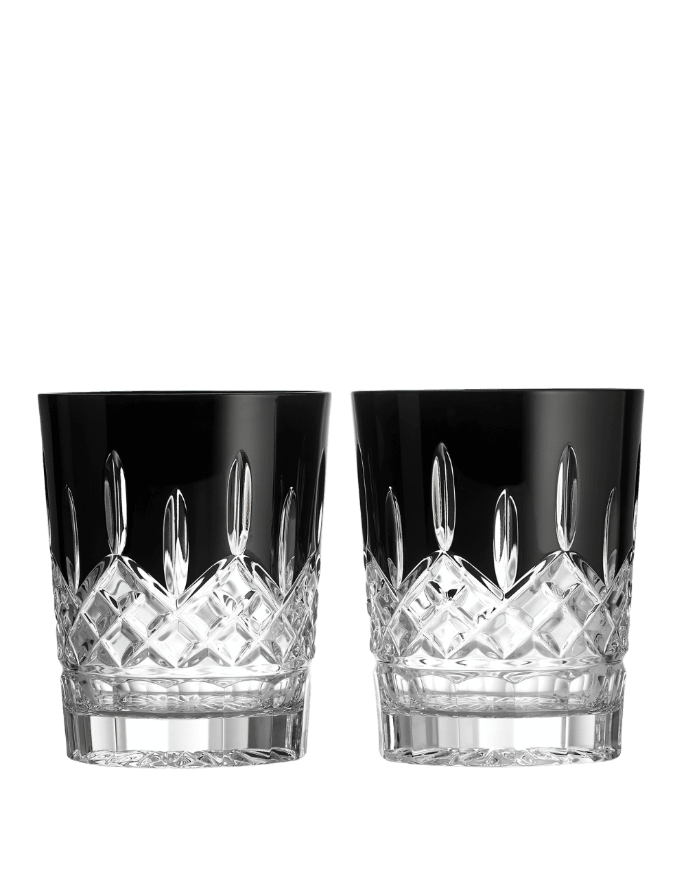 WATERFORD LISMORE BLACK TUMBLER - SET OF 2