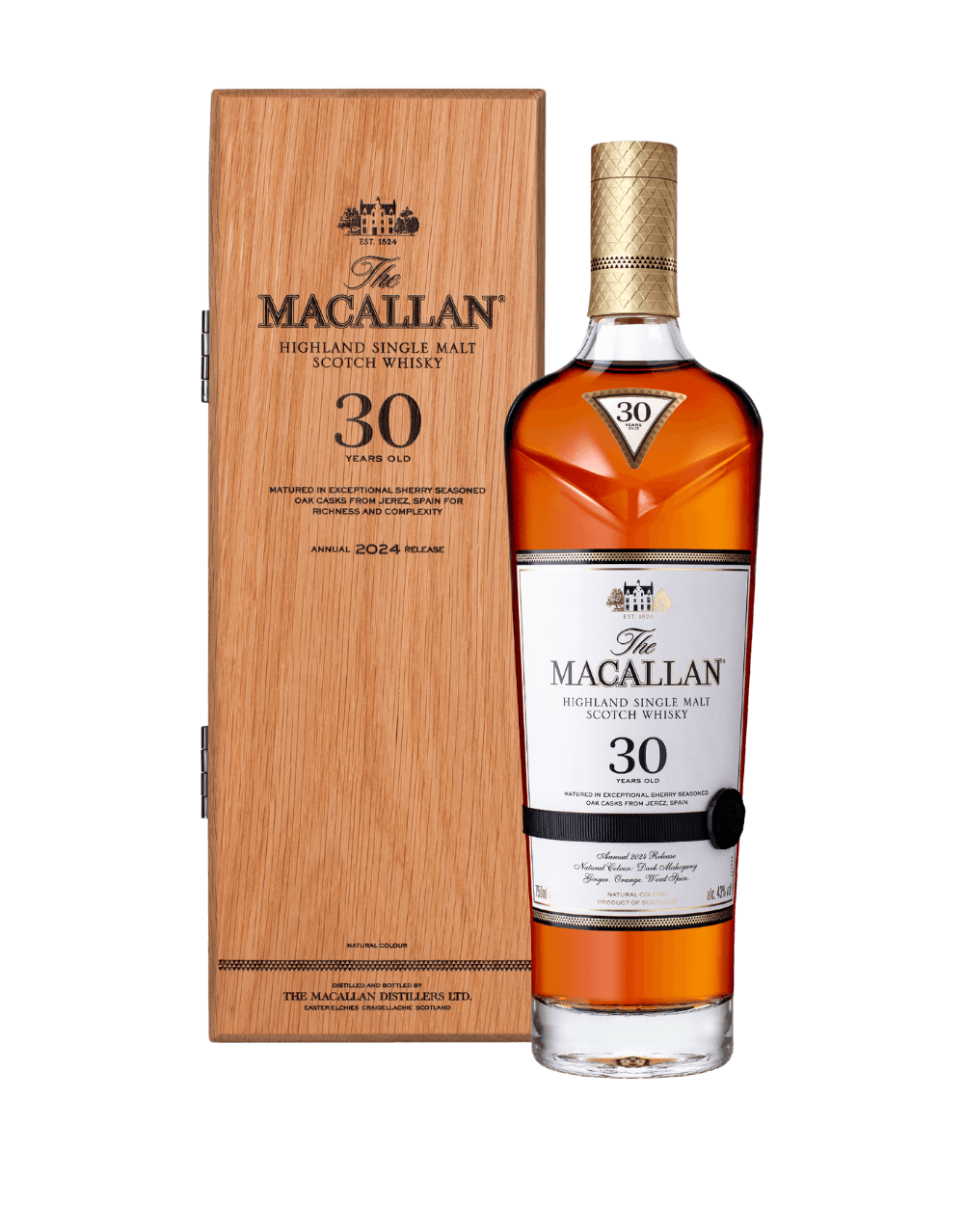 THE MACALLAN SHERRY OAK 30 YEARS OLD SINGLE MALT WHISKY 2024 RELEASE
