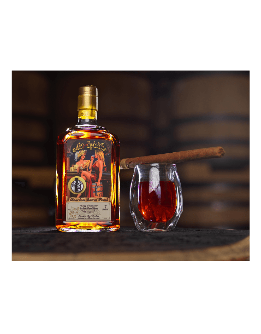 ART OF THE SPIRITS BOURBON FINISH - CASK STRENGTH "EASY ELEGANCE" STRAIGHT RYE WHISKEY