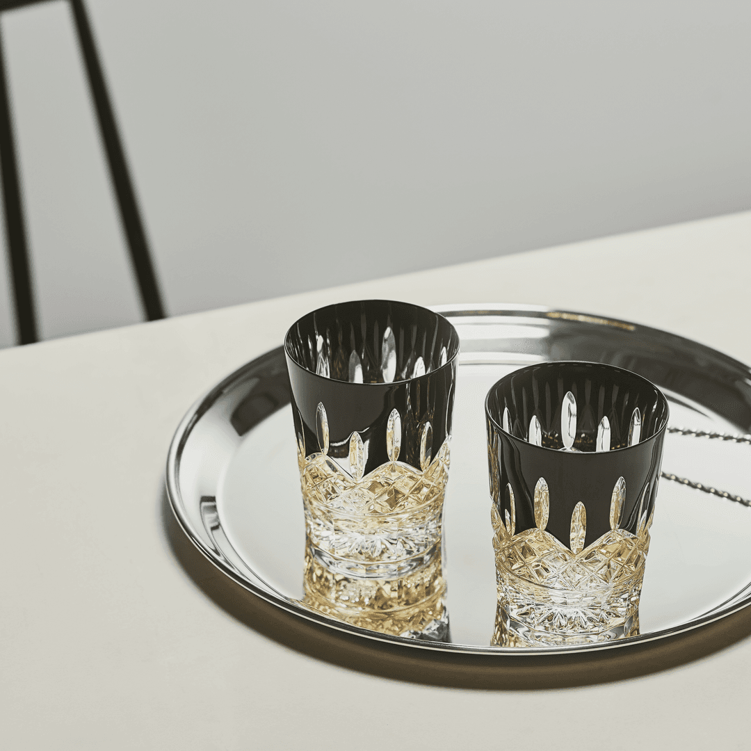 WATERFORD LISMORE BLACK TUMBLER - SET OF 2