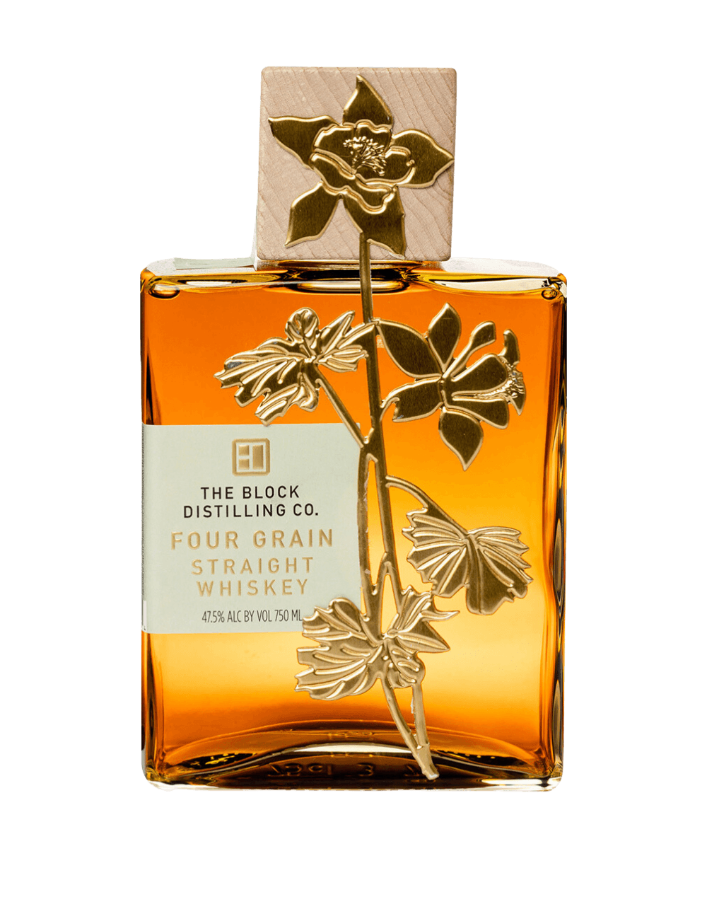 THE BLOCK DISTILLING CO FOUR GRAIN STRAIGHT WHISKEY