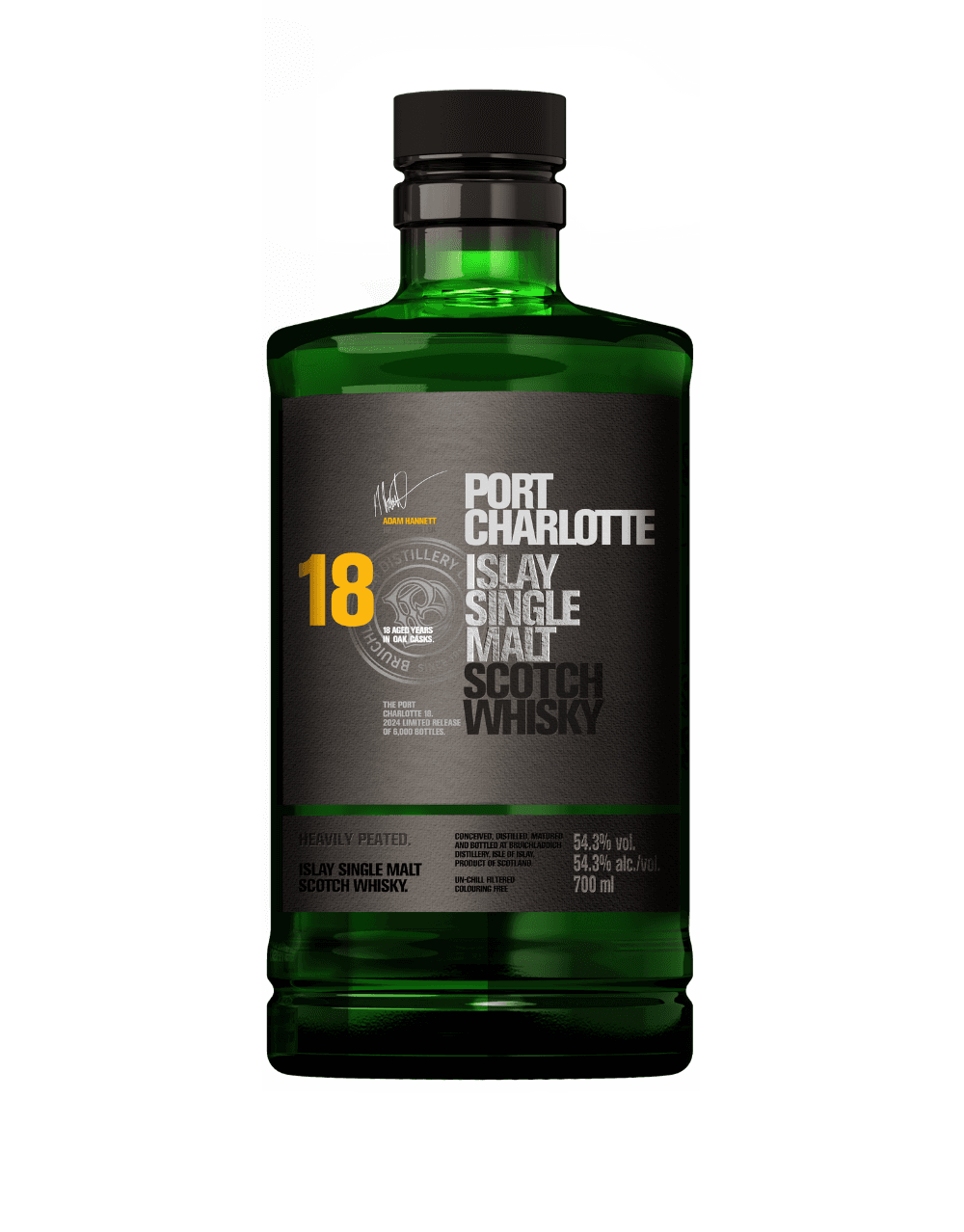 BRUICHLADDICH PORT CHARLOTTE 18 YEAR OLD SINGLE MALT SCOTCH WHISKY