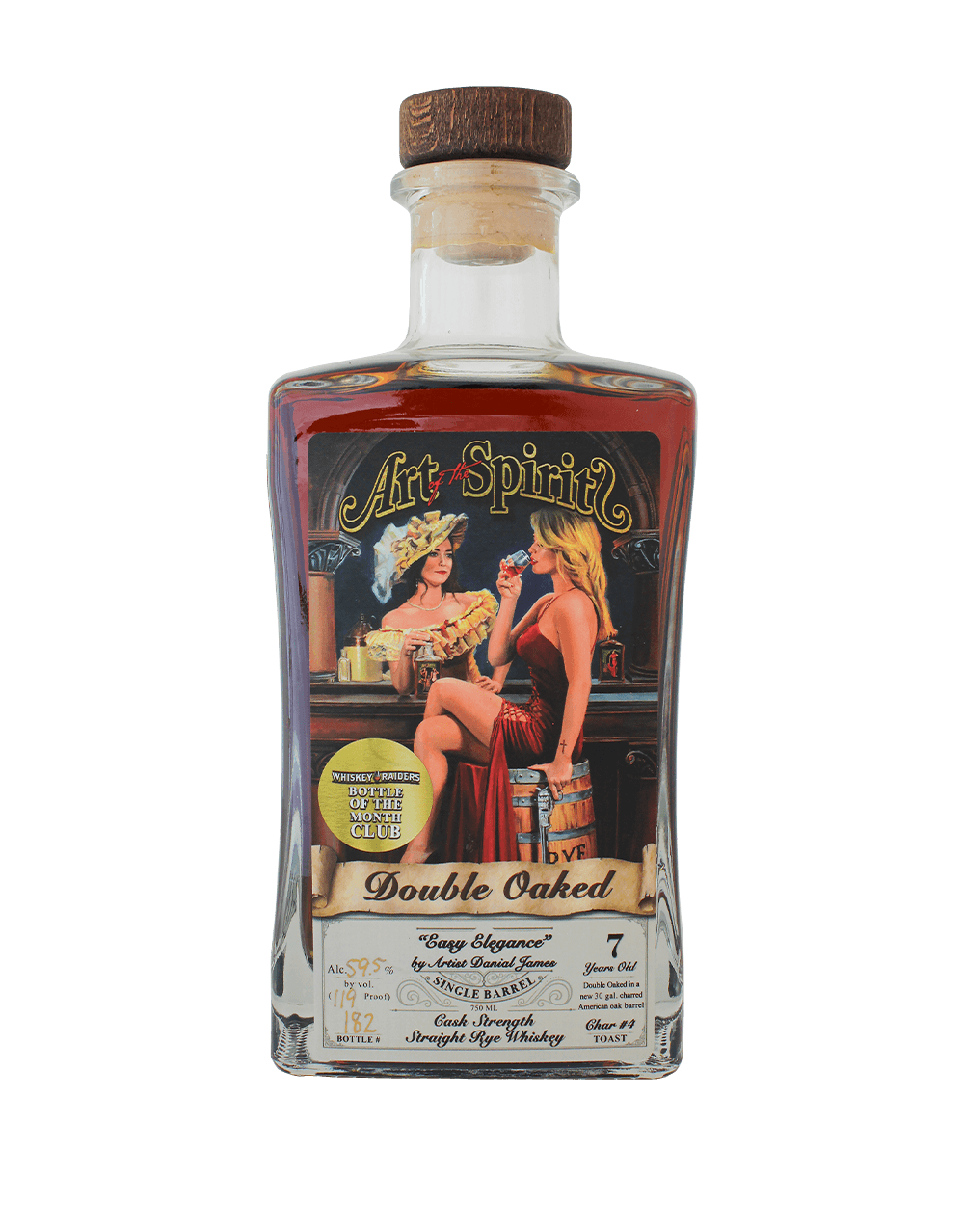 ART OF THE SPIRITS WHISKEY RAIDERS DOUBLE OAKED CASK STRENGTH RYE