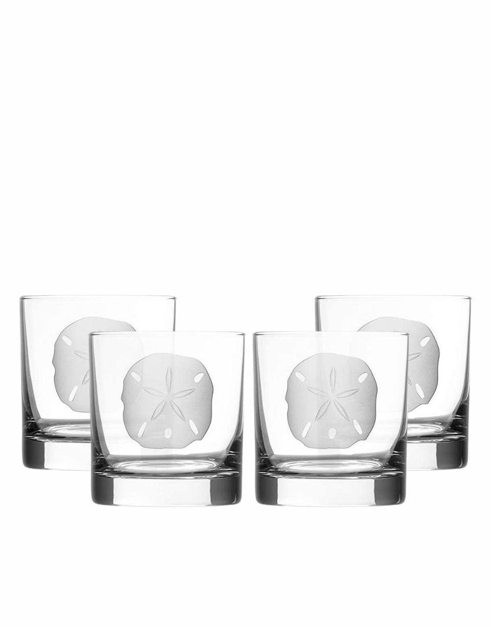 ROLF GLASS SAND DOLLAR ON THE ROCKS (SET OF 4)